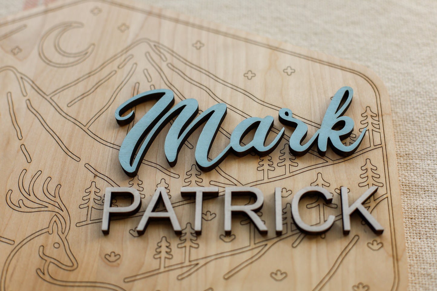 Child Name Sign - Polygon - Nature Theme