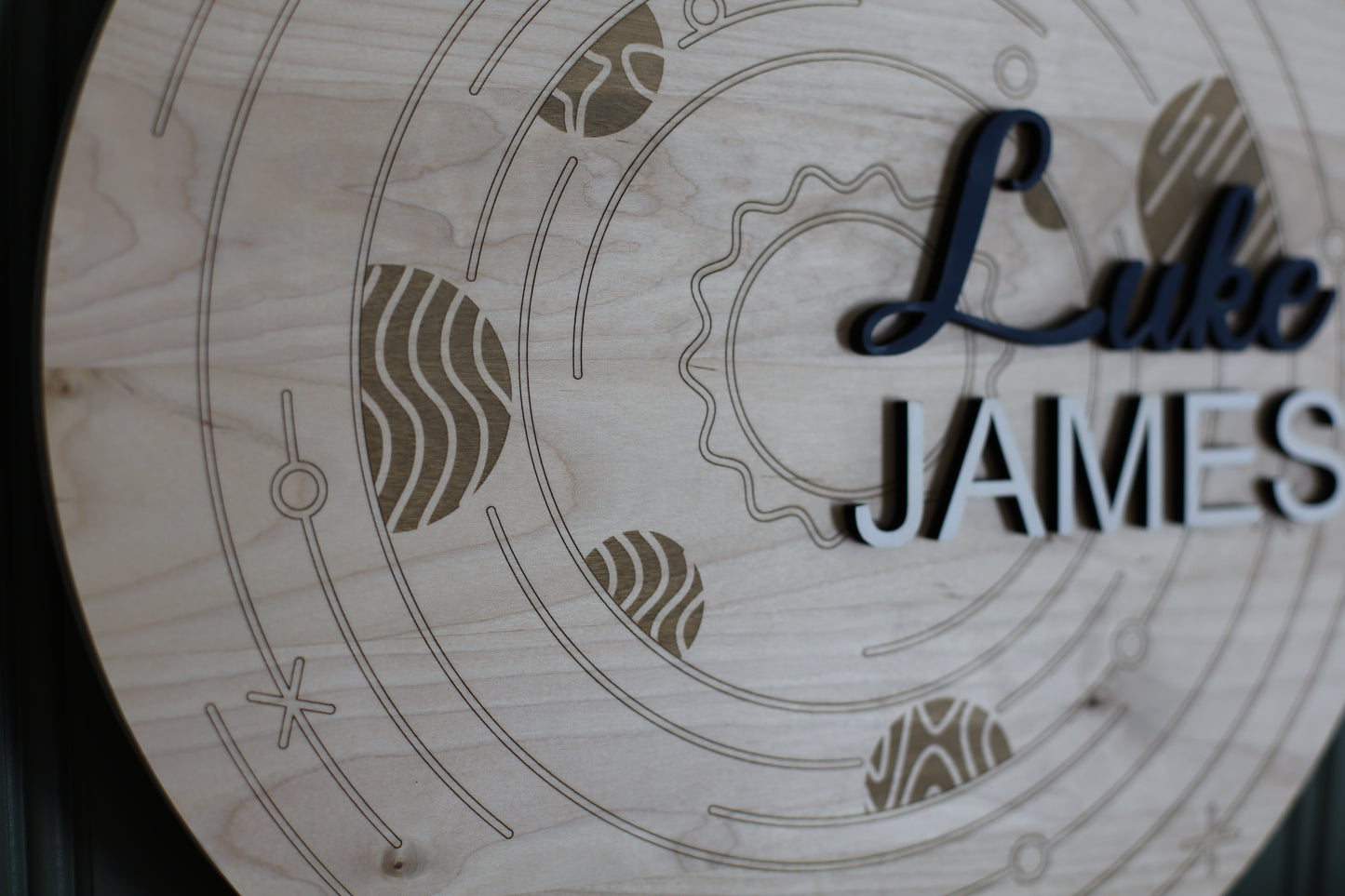 Child Name Sign - Round - Solar System Theme